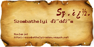 Szombathelyi Ádám névjegykártya