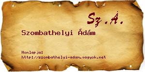Szombathelyi Ádám névjegykártya